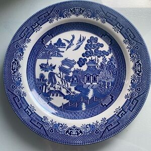Churchill England Blue willow dinner plates